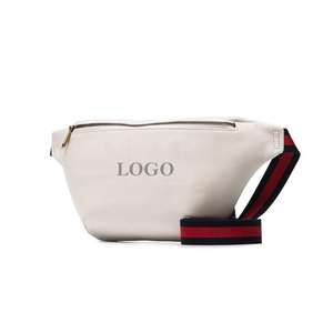 Sac banane unisexe de qualité supérieure en cuir synthétique microfibre avec fermeture éclair, design rayé, pour usage quotidien, style décontracté - Product Image 2