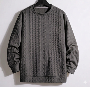 Women Streetwear Turtleneck 100% Cotton Solid Pattern Full Sleeve Embroidered Drop-shoulder Sweatshirt OEM Service - Product Image 1