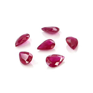 Perles de rubis de Birmanie naturelles non traitées 3x5mm, pierres précieuses facettées, prêtes à l'emploi pour la création de bijoux - Product Image 1