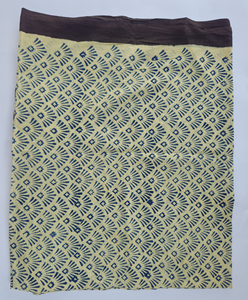 Handmade Indian Pareo Floral Block Print <b>Sarong</b> 100% Cotton Summer Beach Wrap with Zig Zag Pattern Soft Lightweight - Product Image 3