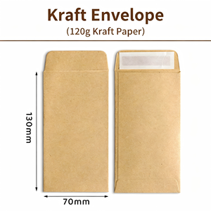 9 couleurs, enveloppes portefeuilles en kraft, Vietnam, dimensions personnalisables, nouveaux sacs en papier avec impression et plastification OEM, emballage en carton - Product Image 4