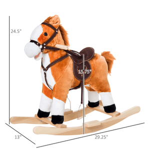 Cavallo a dondolo in plastica per bambini, ideale come regalo di Natale - Product Image 3