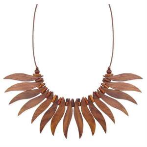 Collier Pendentif en Bois de Luxe Écologique pour Femmes Artisanat en Bambou et en Bois - Product Image 1