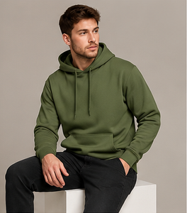 Men’s Premium Plain Pullover Hoodie Heavyweight Cotton Fleece Blank <b>Sweatshirt</b> Oversized Streetwear Custom Logo Hoodie - Product Image 1