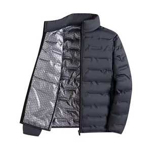 Meilleur prix – Doudoune matelassée pour homme, coupe-vent, respirante, à capuche, color block, col montant, fermeture éclair frontale, décontractée et épaisse - Product Image 3