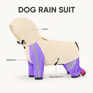 All Inclusive Four Legged Waterproof Reflective Strip Pet Raincoat Dog Clothing Waterproof <b>Clothes</b> <b>for</b> Dogs Raincoat - Product Image 5