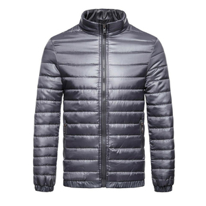 Unisex High Quality Thick Stand Collar Winter Puffer Jacket Hot-Selling Canvas Outdoor Regular Hooded Front Lightweight <b>Warm</b> - Product Image 3