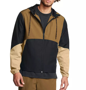 <b>Men's</b> Casual Stylish Nylon Waterproof Plus Size Windbreaker <b>Jacket</b> Windproof Quick Dry with Zipper Eco-Friendly Logo on Front - Product Image 1