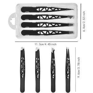 ชุดแหนบตัดขนตาสแตนเลสสตีล Morje Surgical Precision สีดำ ปลายเรียบ 10 มม. 4 ชิ้น - Product Image 6