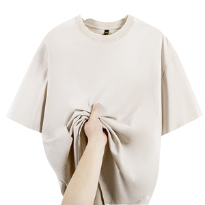 เสื้อยืดแขนสั้นสไตล์วินเทจสำหรับฤดูร้อน ผ้าไม่ทอ สีพื้น สำหรับผู้ชายและผู้หญิง สวมใส่สบาย ระบายอากาศได้ดี เป็นมิตรกับสิ่งแวดล้อม ผ้าฝ้าย 100% - Product Image 5