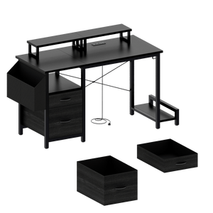 47.3 "กรอบสีดำกลับด้านได้เสถียรภาพในการประกอบง่ายการเล่นเกม/สำนักงาน/การเขียนโต๊ะเต้าเสียบไฟจอมอนิเตอร์ชั้นวางด้านข้างขนาดใหญ่ - Product Image 6