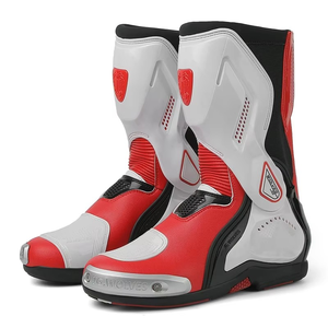 Waterproof Lightweight Genuine Leather Lining Motorcycle <b>Boots</b> with Zip Closure Unisex Biker Footwear for Winter Touring - Product Image 6