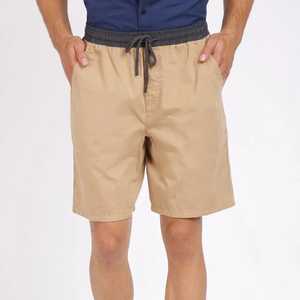 Pantalones Cortos Bermuda de Algodón Caqui para Hombre, Cintura Media, Cordón Ajustable, Estilo Casual, Color Sólido, Bolsillos, Tejido Transpirable, Venta Directa en Línea - Product Image 1