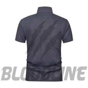 Polo à manches courtes pour homme Bloodline, couleur unie, tricoté, séchage rapide, coupe décontractée, marron - Product Image 3