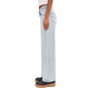 Jeans de mezclilla de mujer personalizados, novedades 2026, ecológicos, de secado rápido, estilo boyfriend, casual, con efecto desgastado, holgados, acampanados, de tela gruesa, al por mayor - Product Image 3