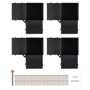 Kit Staffa Angolare a 3 Vie Rinforzata per Pergola Gazebo Padiglione, Base per Palo Fai-da-te, Facile Installazione, 4 pz 6FT X 6FT (Dimensione Interna) - Product Image 1