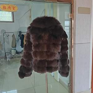 Manteau en fourrure de renard véritable pour femme, épais et chaud, veste en fourrure pour l'hiver - Product Image 4