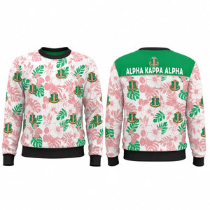 For Sweatshirt <b>Pink</b> <b>Green</b> Crewneck Unisex Casual Winter Wear Color Blocking Design Polyester/Cotton French Terry - Product Image 4