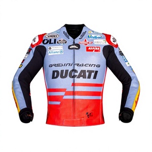 Veste MotoCP Rucati de <span class=keywords><strong>Marc</strong></span> Marquez en cuir de vachette premium et cuir de kangourou, protection haute vitesse CE - Product Image 1
