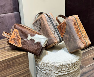 Hairon กระเป๋าหนังวัวแท้สำหรับเดินทางของผู้ชายกระเป๋าโกนหนวดหนังแท้100% ขายดี - Product Image 4