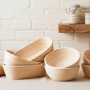 Wholesale Handmade Round Rattan Banneton Proofing Basket with Cotton Linen <b>Liner</b> from Vietnam - Product Image 1