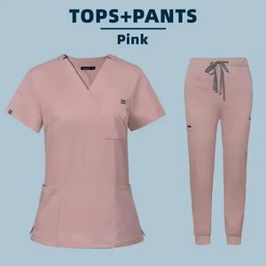 Ensemble d'uniformes médicaux unisexes en polyester et élasthanne de haute qualité, vêtements d'hôpital tendance pour infirmières, patients et cabinets médicaux - Product Image 5