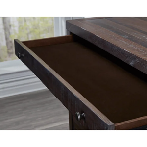 Juego de dormitorio rústico de madera maciza tamaño queen con cómoda de almacenamiento y mesita de noche, acabado antiguo, estilo moderno de granja. - Product Image 6