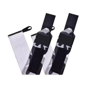 Bandes de maintien pour poignets à motif camouflage gris, élastiques, pour haltérophilie, powerlifting, entraînement en salle de sport professionnel - Product Image 3