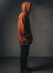 Sudadera con capucha y cremallera de algodón 100% de alto gramaje, con lavado ácido personalizado, efecto vintage desgastado y descolorido por el sol, estilo oversize, de felpa, para hombre, estilo streetwear. - Product Image 4