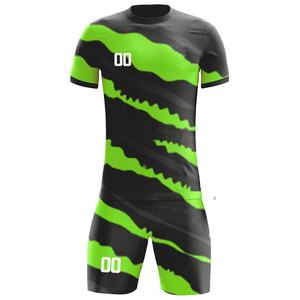 Uniforme de football personnalisé à séchage rapide, antibactérien, 100% polyester, protection UV, manches courtes, respirant, été, haute qualité, personnalisé - Product Image 1