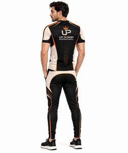 Conjunto Deportivo Personalizado de Camiseta y Pantalones de Poliéster para Hombre, Ropa Deportiva, Traje de Entrenamiento, Ropa Atlética, Conjunto de Gimnasio, Fábrica OEM ODM - Product Image 2