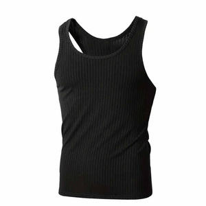 CAROLINA LEATHER INDUSTRY Débardeur Homme Tendance Décontracté Fitness Col Rond Spandex/Coton 180g Streetwear Respirant à Carreaux - Product Image 4