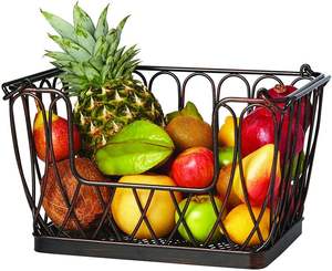 Panier à fruits en métal revêtu anti-rouille pour un rangement de cuisine résistant à l'humidité avec une finition longue durée - Product Image 2