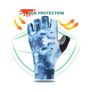 Gants de pêche personnalisés, fabricant OEM, vente en gros, sans doigts, protection UV, paume antidérapante, respirants, pour sports de plein air - Product Image 6
