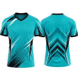 เสื้อกีฬาสีดำเหลือง คอวี แขนสั้น เสื้อทีม ชุดกีฬาแบบกำหนดเอง สำหรับทีมกีฬา - Product Image 3