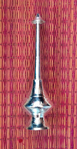 Pulvérisateur d'eau de rose Gulab Pash en métal argenté, décoratif floral traditionnel, récipient décoratif traditionnel pour eau de rose - Product Image 6