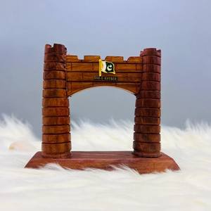 Modèle en bois Bab-e-Khyber, artisanat pakistanais, décoration de monument emblématique, miniature de 9 pouces, souvenir pour la maison et le bureau - Product Image 4