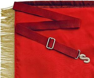 Tablier de Grand Prêtre de l'Arche Royale – Broderie à la main en fils métalliques, 100% peau d'agneau, tissu en velours rouge type peau d'agneau - Product Image 3