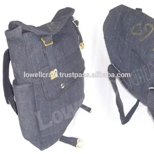 <b>Extra</b> <b>Large</b> Cotton Canvas Webbing Messenger <b>Bag</b> with Handled Style Geometric Pattern BC Model Durable Travel Shoulder Tote - Product Image 3