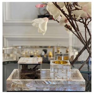 Premium Quality Mother of Pearl Bakhoor <b>Set</b> Luxury Mother of Pearl Incense Holder High-Grade MOP Bakhoor Burner <b>Set</b> Medkhan - Product Image 2