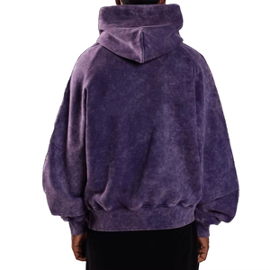 High Quality Winter Street Wear <b>Men</b> Acid Wash Digital Printing Cotton Blended Oversized <b>Pullover</b> Hoodies - Product Image 5