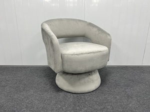 New Design Modern <b>Living</b> <b>Room</b> with Armrest and Round Revolving Base Elegance <b>Swivel</b> Minimalist Single Armchair - Product Image 2