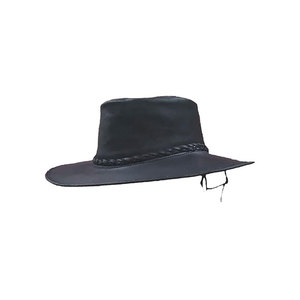 Sombrero de Vaquero de Ala Ancha con Banda Trenzada y Correa para la Barbilla, Material de Fieltro No Tejido - Product Image 1