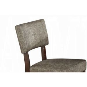 Ensemble de 2 chaises de salle à manger en tissu gris Drake et finition expresso - Product Image 2
