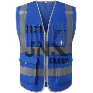 Logo personnalisé gilet de sécurité réfléchissant pour la construction multi-poches vêtements de travail avec des caractéristiques de sécurité - Product Image 2