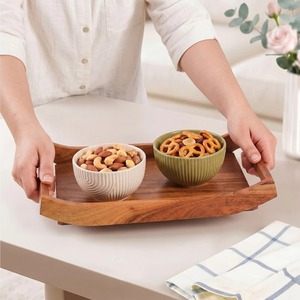 Wooden Serving <b>Tray</b> Rectangle Minimalist Design Varnished Finish Single Tier for Table Use Food <b>Storage</b> <b>Trays</b> <b>Tray</b> for Home - Product Image 1