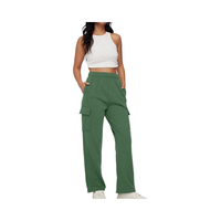 Pantalon évasé 100 % coton pour femme, doux, léger, décontracté, coupe ample, streetwear confortable pour l'hiver et le quotidien – Vente en gros à prix réduit