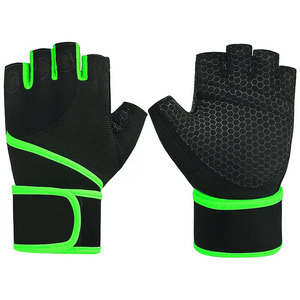 Gants de fitness demi-doigts avec protection de la paume et logo personnalisé, prix abordable, pour musculation, hommes et femmes, entraînement en salle de sport - Product Image 1