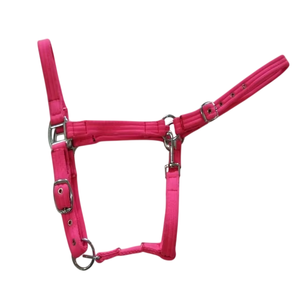 Custom Made Red Nylon Rope Horse Halter <b>Adjustable</b> <b>Strap</b> Durable High Quality Premium Fittings Equestrian Racing Riding - Product Image 4