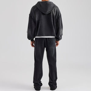 Conjunto Deportivo de Hombre, Corte Ajustado, con Logotipo Personalizado, Reflectante 3M, Lavado Ácido, con Cierre, Dos Piezas, para Invierno - Product Image 6